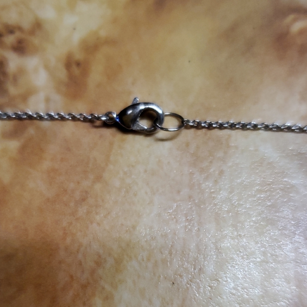 Elegant Silver Crescent Moon Necklace - Picture 3 of 4